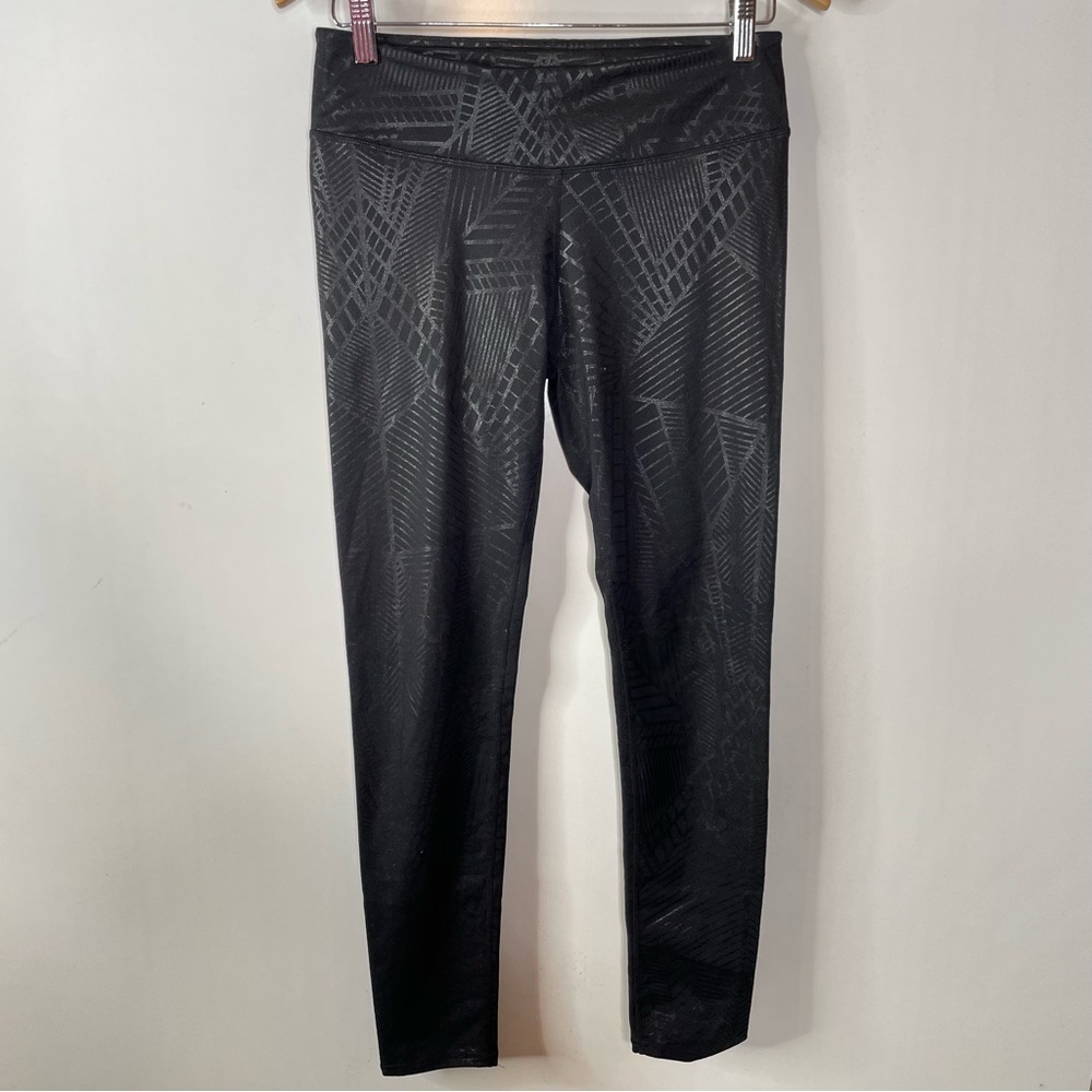Fabletics Full Length Black Geometric Design‎ Leggings Size Small